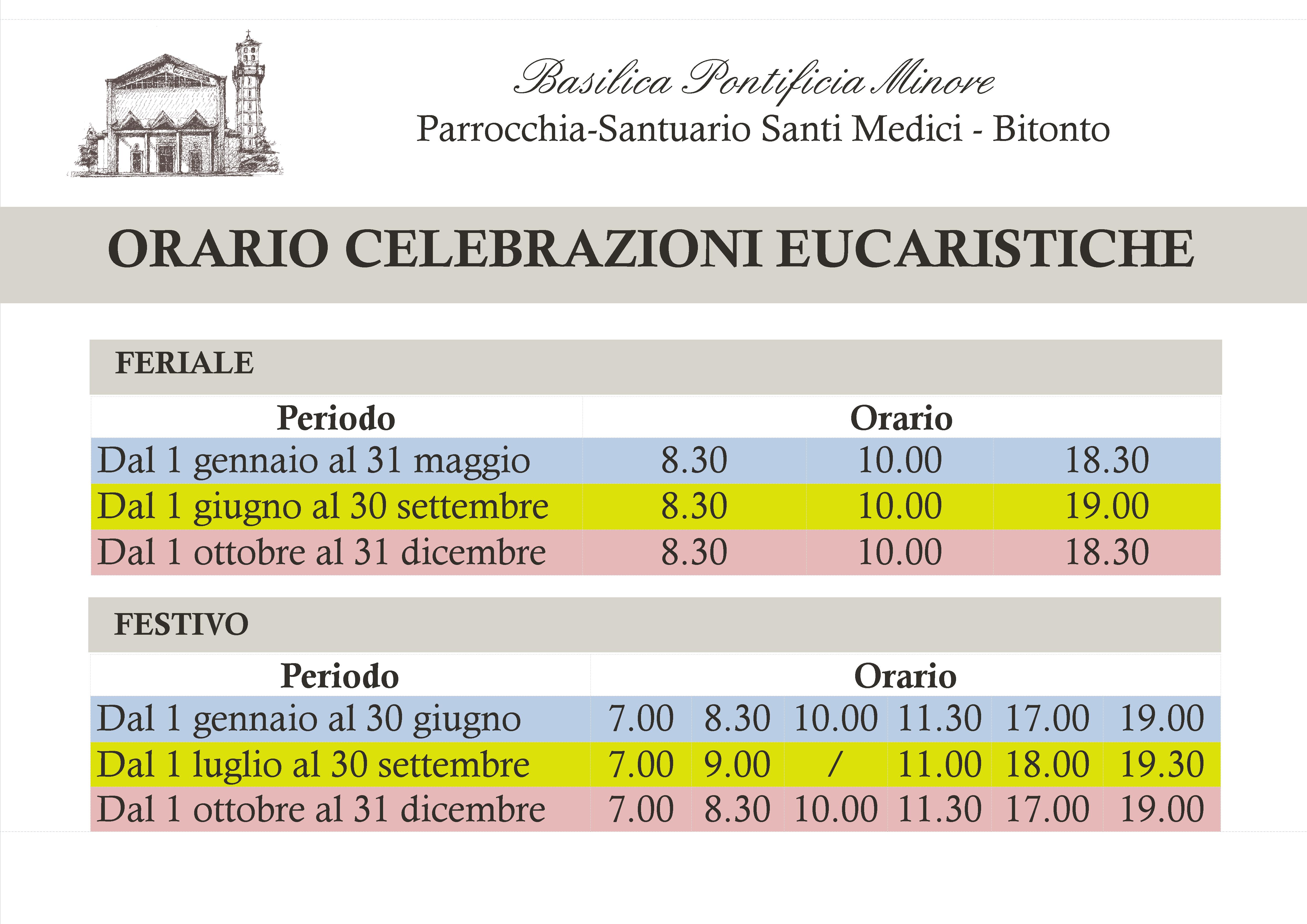 orario messe santi medici bitonto