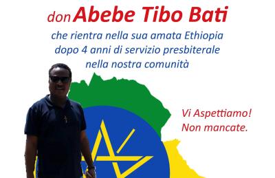La Comunità saluta don Abebe Tibo Bati